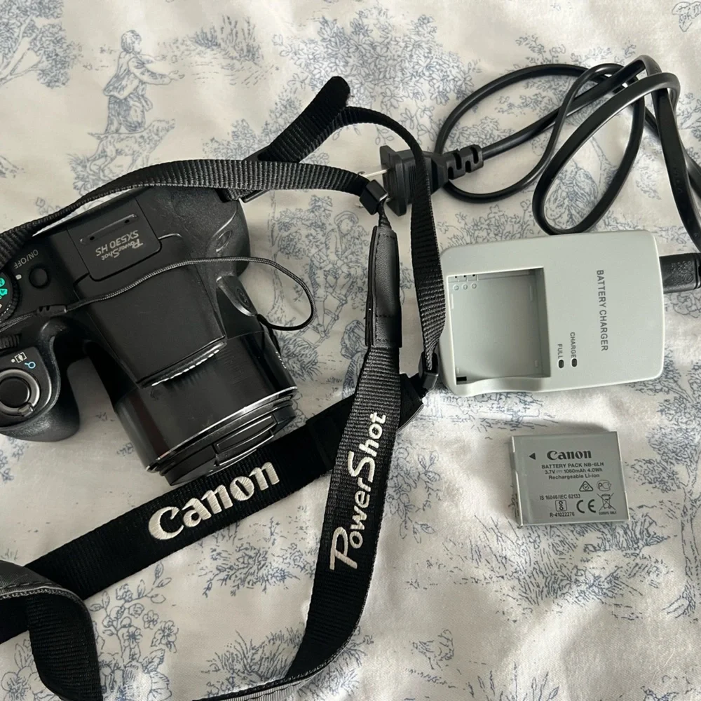 Canon Black Digital Camera with Strap